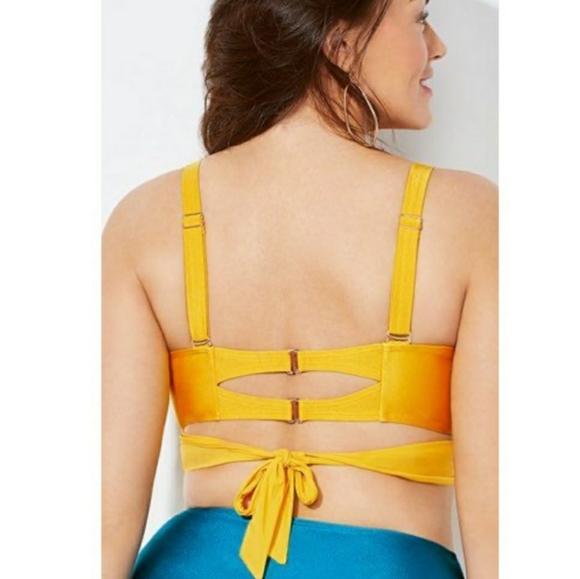 GabiFresh X Swimsuits For All Riptide Bikini Top Turquoise 24D/DD - Picture 2 of 7